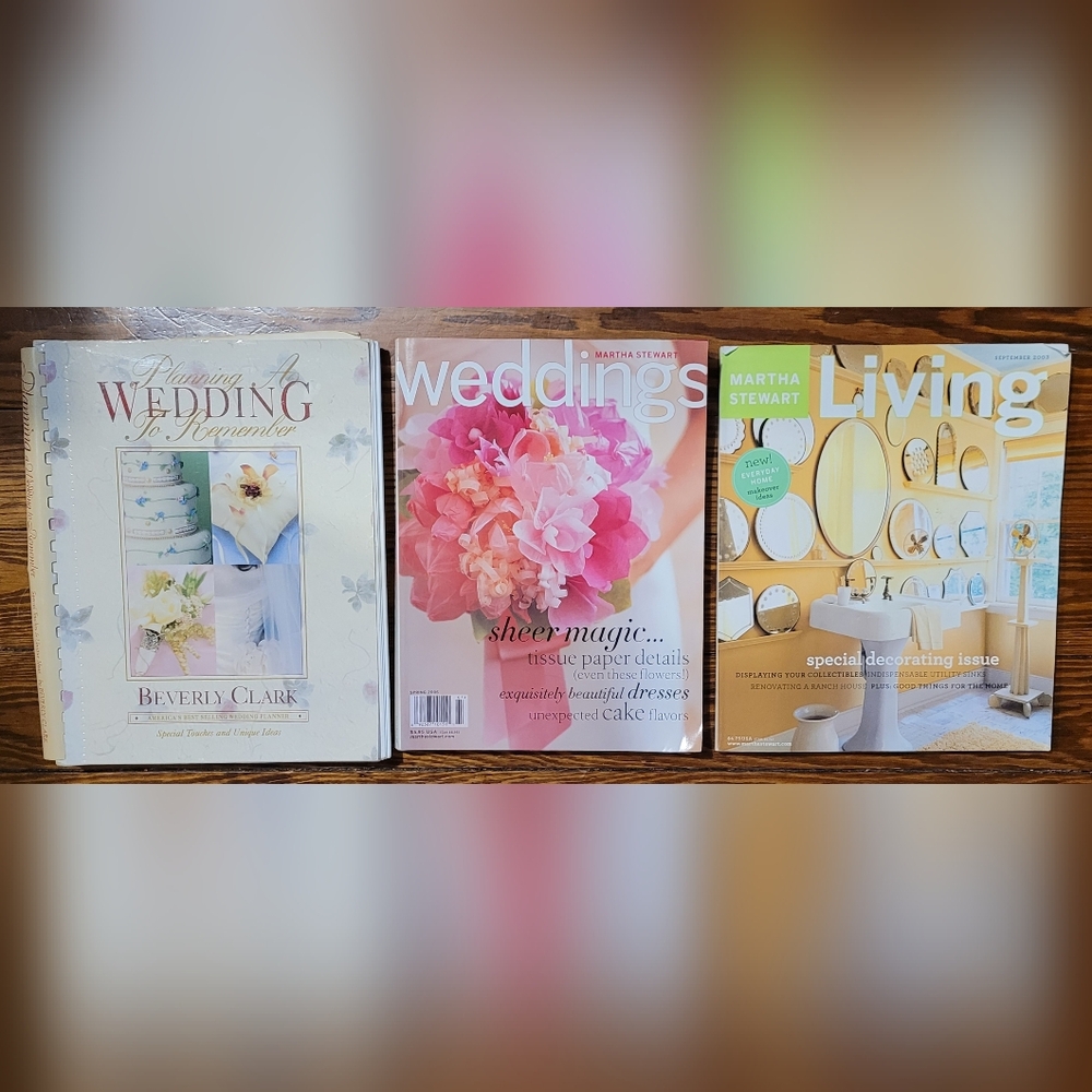 Martha Stewart WEDDINGS & Planning A Wedding To Remember Workbook Planner Bundle